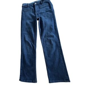 Anthro Maeve Jeans Womens 26 Dark Wash Stretch Trouser Straight Leg Mid Rise